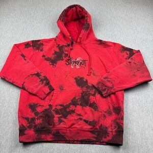 Brooklyn Projects x Slipknot Goat Hoodie Mens Large Red Tie Dye Made in USA